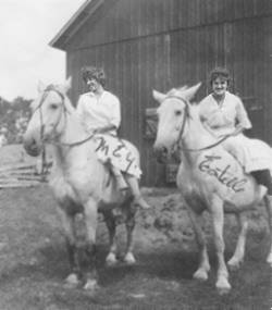 Margaret (Eiden) Yost and her friend Estelle