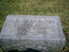 Gravestone of Elizabeth Murry Gunn