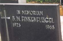 Gravestone of B. M. Finkenflugel 1925 - 1968