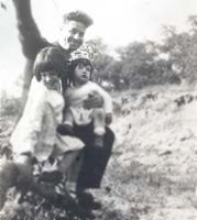 Margaret Yost with father Charles Yost and sister Barbara